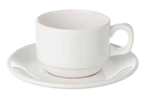 Tea/Coffee Saucer in Our Classic Plain White China Range | Hallmark Hire