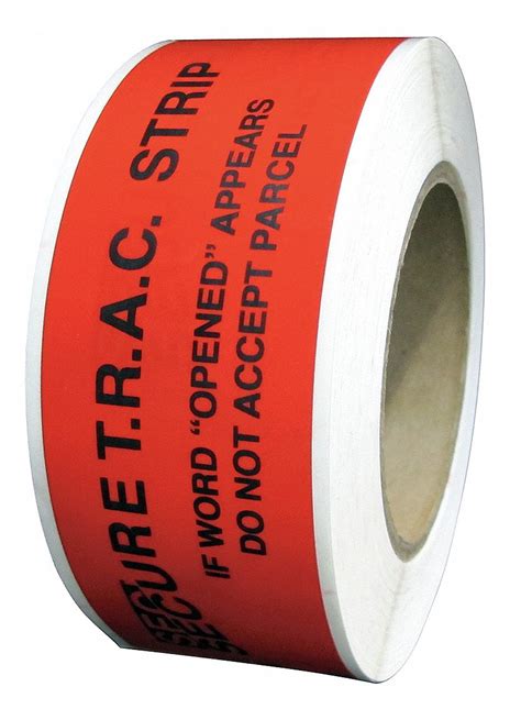 Tamper-Evident Tape,Red,2Inx9In,PK250 - Grainger