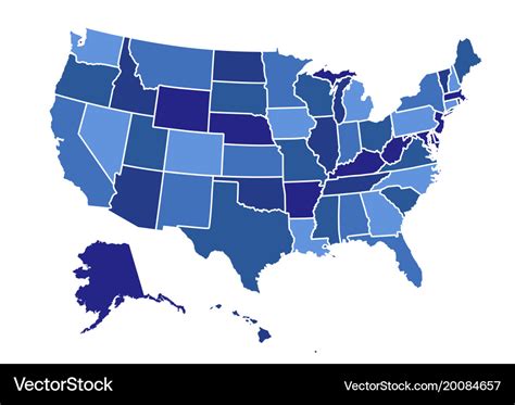 Usa map Royalty Free Vector Image - VectorStock