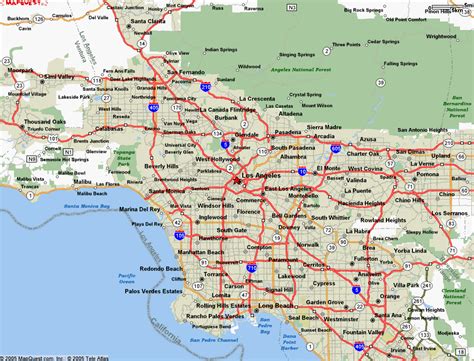 Map of Los Angeles California - TravelsMaps.Com