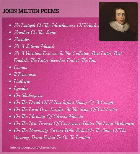 John Milton Poems