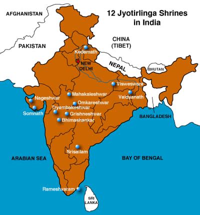 Map of 12 Jyotirlinga. Mahadev Shiva... - Dr. Vivek Chouksey