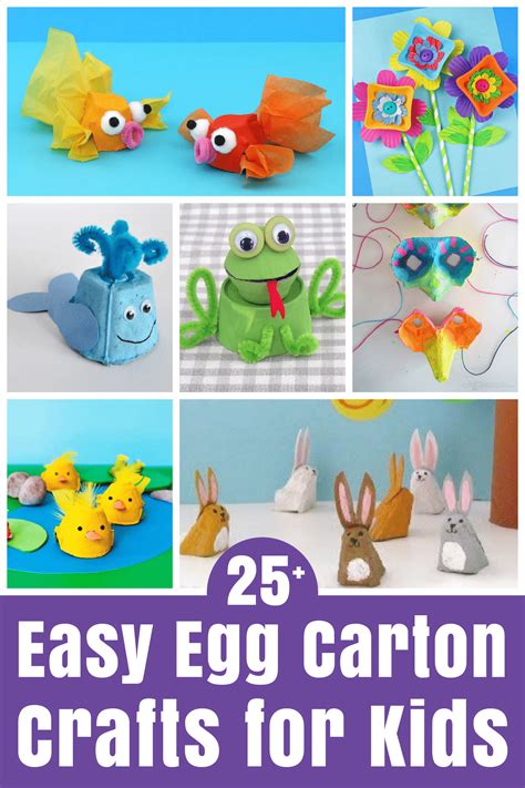 25+ Easy Egg Carton Crafts for Kids - Happiness is Homemade