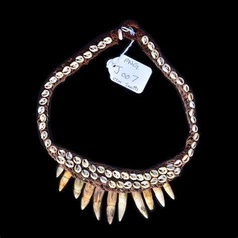 Crocodile Tooth Necklace - Collectible Tribal Artifacts