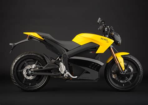 2013 Zero S Electric Motorcycle: Yellow Profile Right