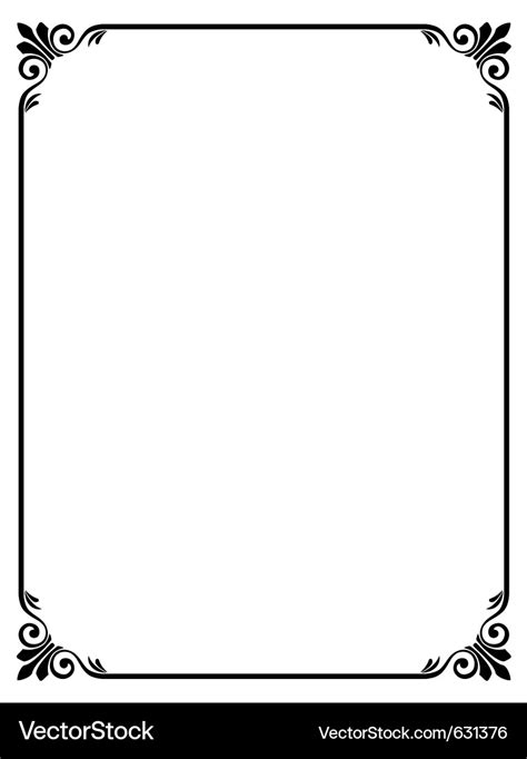 Simple ornamental decorative frame Royalty Free Vector Image