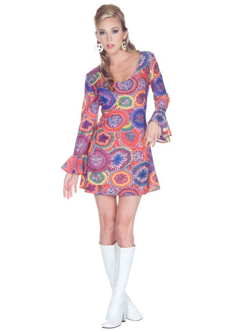 70s Sexy Psychedelic Dress - Halloween Costume Ideas 2023