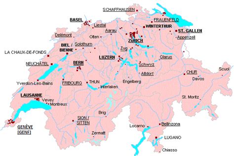 Distanztabelle Schweizer Städten