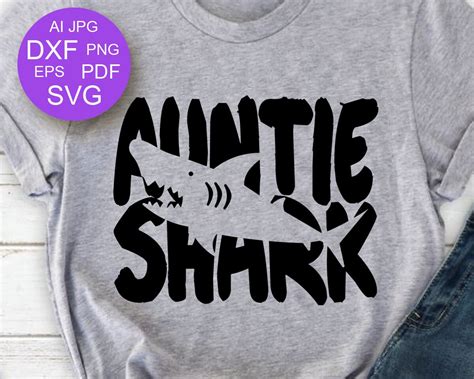 Auntie shark Svg files Family shirt svg design Aunt svg | Etsy