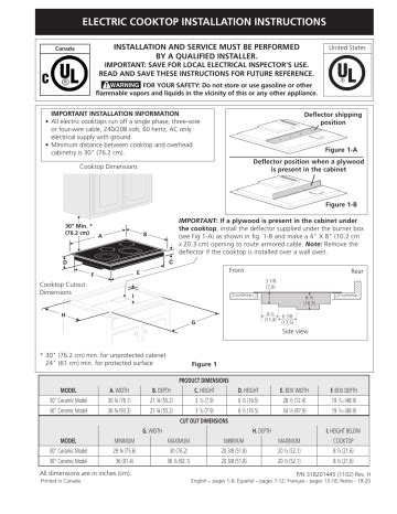 electric cooktop installation instructions | Manualzz