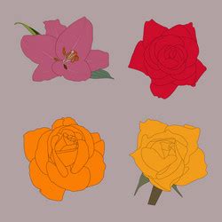 Lotus flower avatar art Royalty Free Vector Image