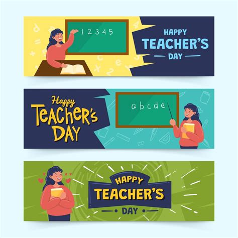 Banners of Teachers Day 2135866 Vector Art at Vecteezy