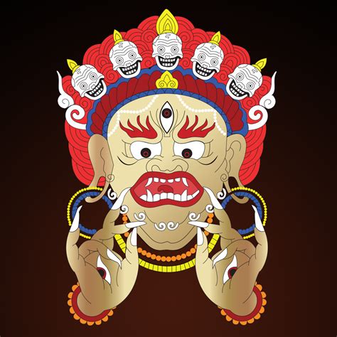 Bhairav illustration by Raisha Shyaula on Dribbble