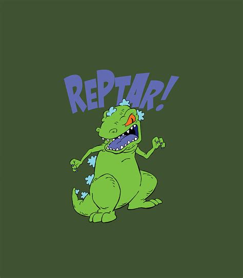 Nickelodeon Rugrats Reptar Grey Small Digital Art by Malik Ariam - Pixels