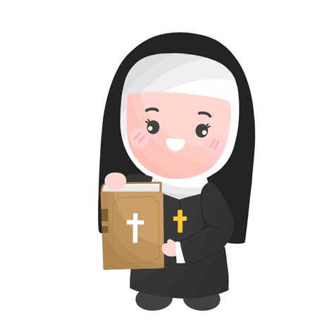 Cute cartoon nun drawing 22310213 PNG