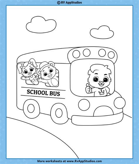 School Bus Coloring Pages For Preschool Coloring Pages