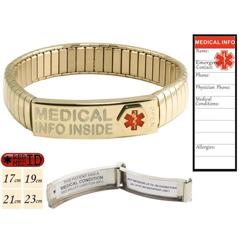 Real Gold Medical Alert Bracelet | stickhealthcare.co.uk