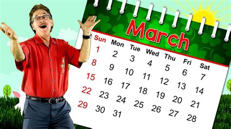 The Month of March | Calendar Song for Kids | Month of the Year Song ...