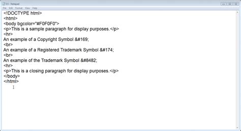 How To Write Copyright Symbol Html - How To Write