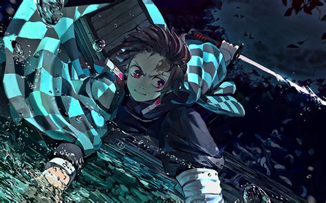 Download wallpapers Tanjirou Kamado, night, manga, Kimetsu no Yaiba ...