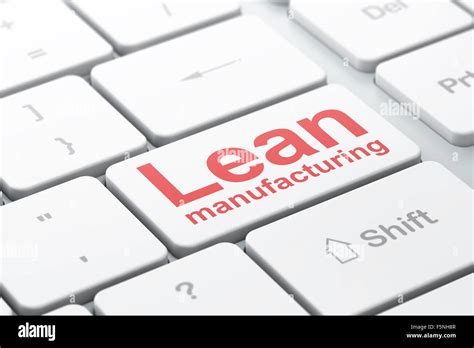 Industry concept: Lean Manufacturing on computer keyboard background ...