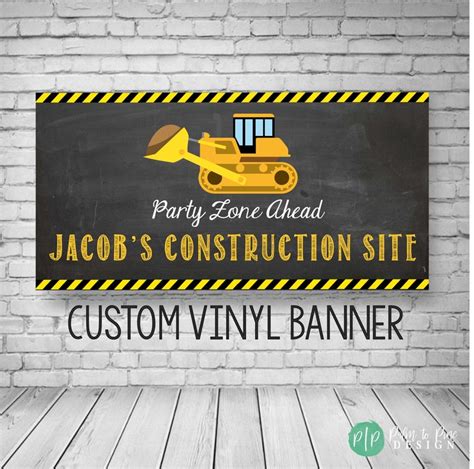 Construction Birthday Banner Construction Party Decor - Etsy