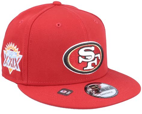 San Francisco 49ers NFL Patch Up 9FIFTY Red Snapback - New Era cap ...