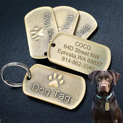 Dog Tag Personalized Engraved Pet Dog Collar Accessories Custom ...