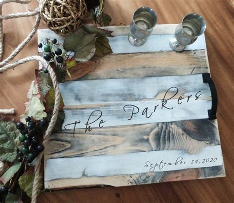 Wood Serving Tray Personalized Tray Custom Serving Tray | Etsy