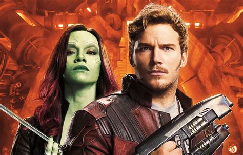 Wallpaper Movie, Gamora, Star Lord, Guardians Of The Galaxy Vol. 2 ...