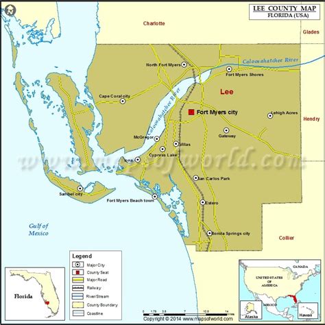 Lee County Maps – Map Of California Coast Cities