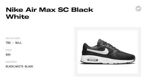 Nike Air Max SC Black White - CW4555-002 Release Info