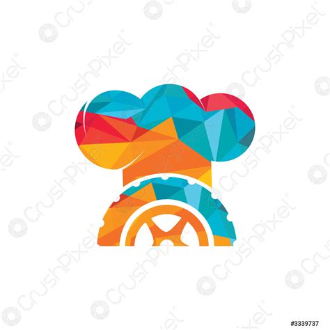 Meals on wheels logo concept. Tire and chef hat icon - stock vector ...