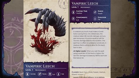 5e spell - Vampiric Touch : r/DnDHomebrew