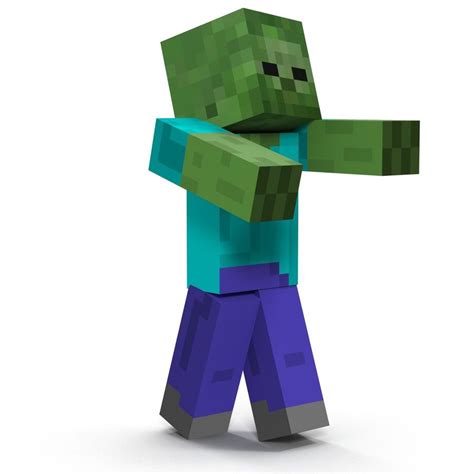 Minecraft Zombie 3D Model $29 - .c4d .ma .max .obj .fbx .3ds - Free3D