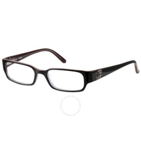 Guess Unisex Black Rectangular Eyeglass Frames GU1686BLKRD51 ...