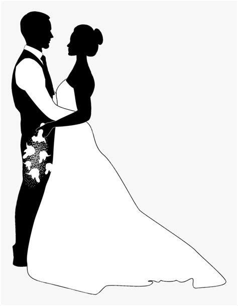 wedding couple silhouette png - Clip Art Library