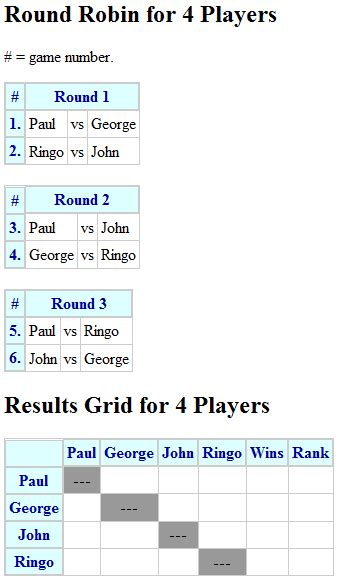 Excel Round Robin Tournament Template [PATCHED]