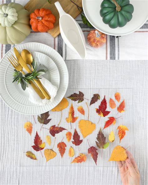 DIY Fall Leaves Placemats