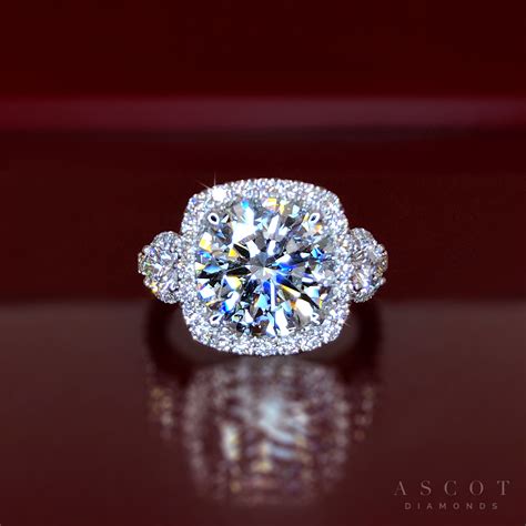 Cushion Cut Diamond Halo Engagement Ring – Ascot Diamonds