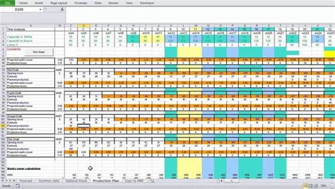 Production Planning Excel Template Fresh the Production Planning ...