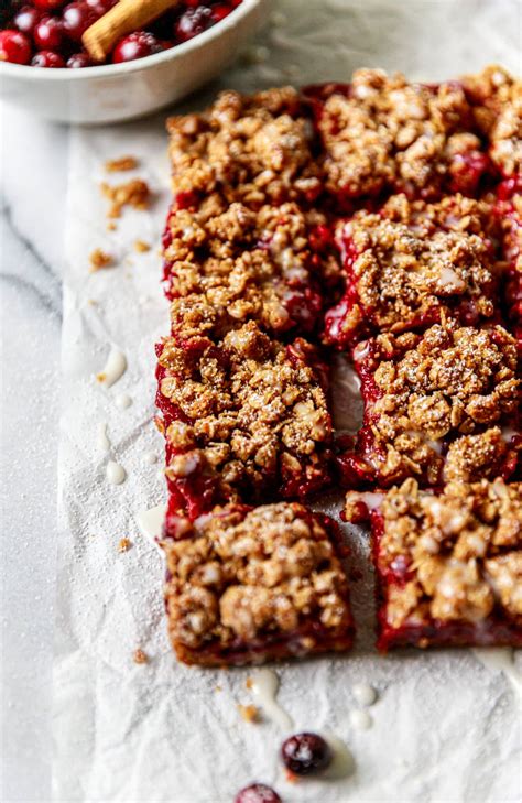 Gluten Free Cranberry Crumble Bars - All the Healthy Things