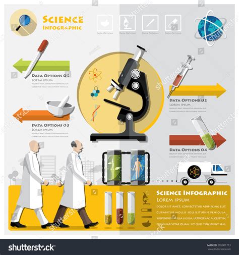 Science Experimentation Infographic Design Template Stock Vector ...