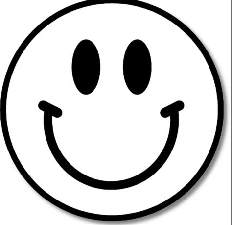 Clipart Black and White: Happy Face