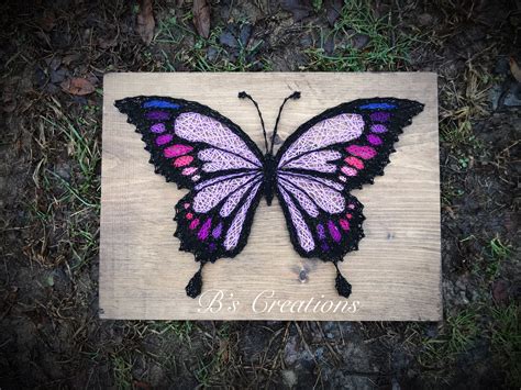 Purple Butterfly String Art | String Art Templates