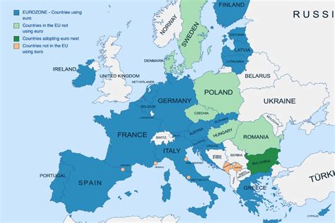 Countries in Europe that use the euro in 2024 - Complete List