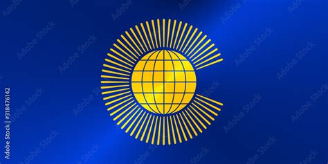 Flag of Commonwealth of Nations in traditional colors and proportion ...