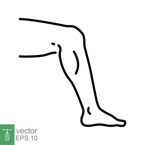 Leg icon. Simple outline style. Human foot, ankle, medical, organs ...