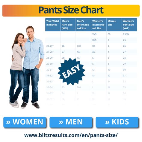 Pants Size Conversion Charts + Sizing Guides for Men & Women (2022)