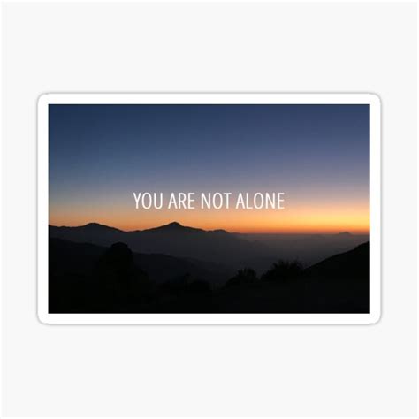 "You Are Not Alone - Cover Art" Sticker for Sale by merethesoltvedt ...